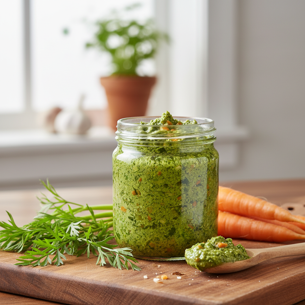 Carrot Top Pesto