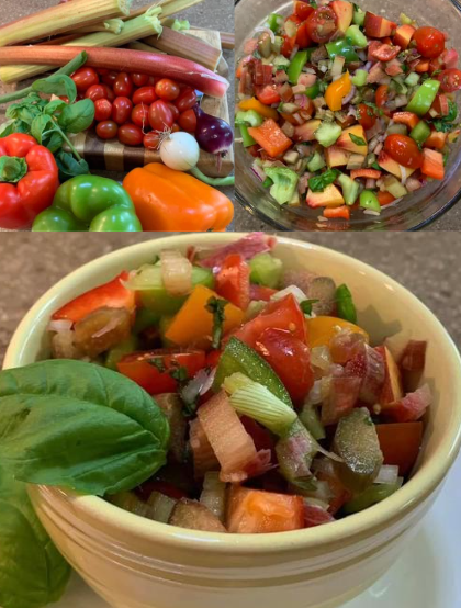 Fresh Rhubarb Summer Salsa